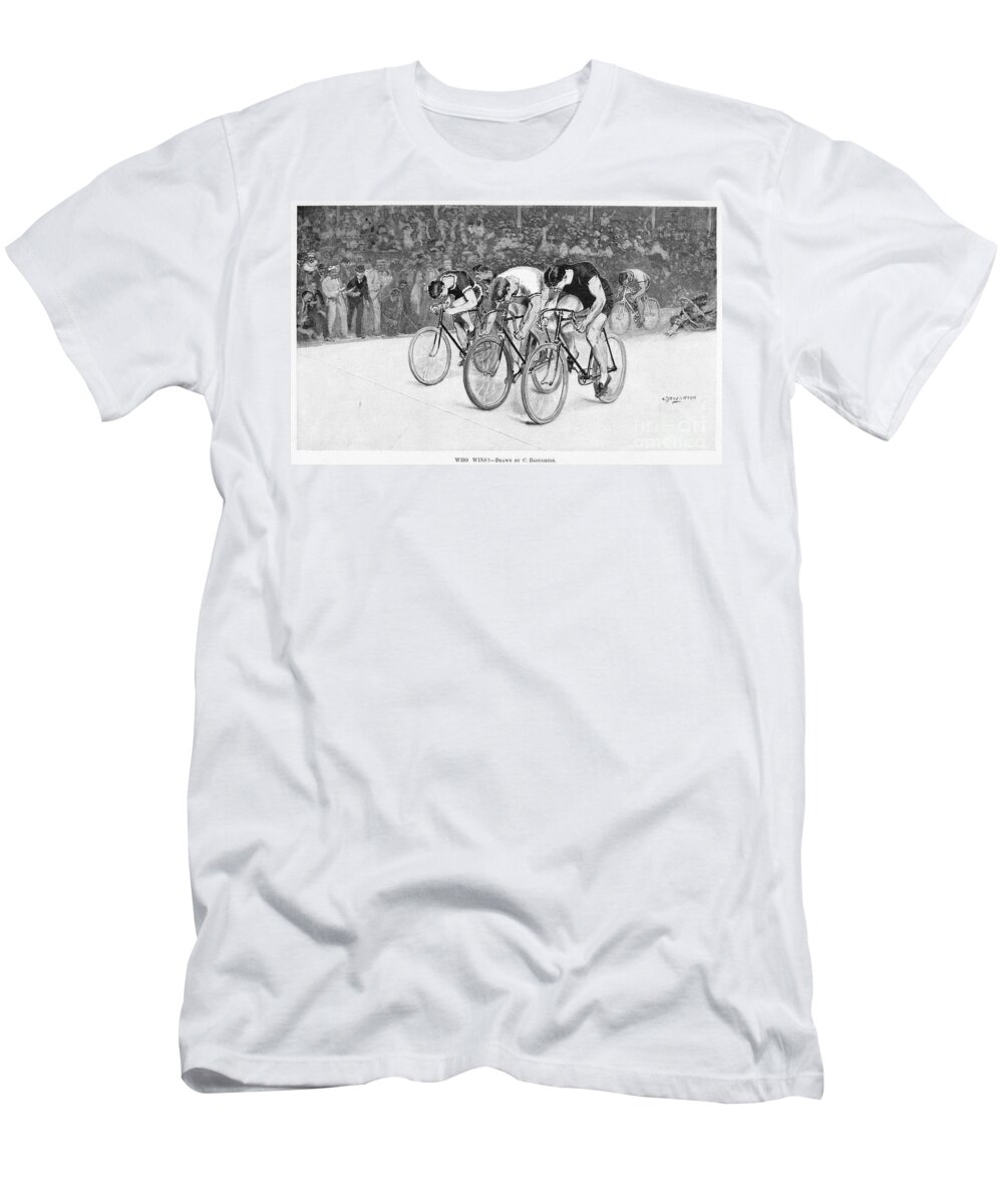 1896 T-Shirt featuring the photograph Bicycle Race, 1896 by Granger