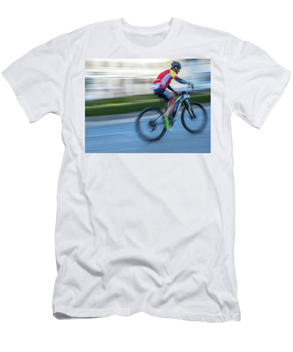 Andalusia T-Shirt featuring the photograph Bicycle race by Usha Peddamatham