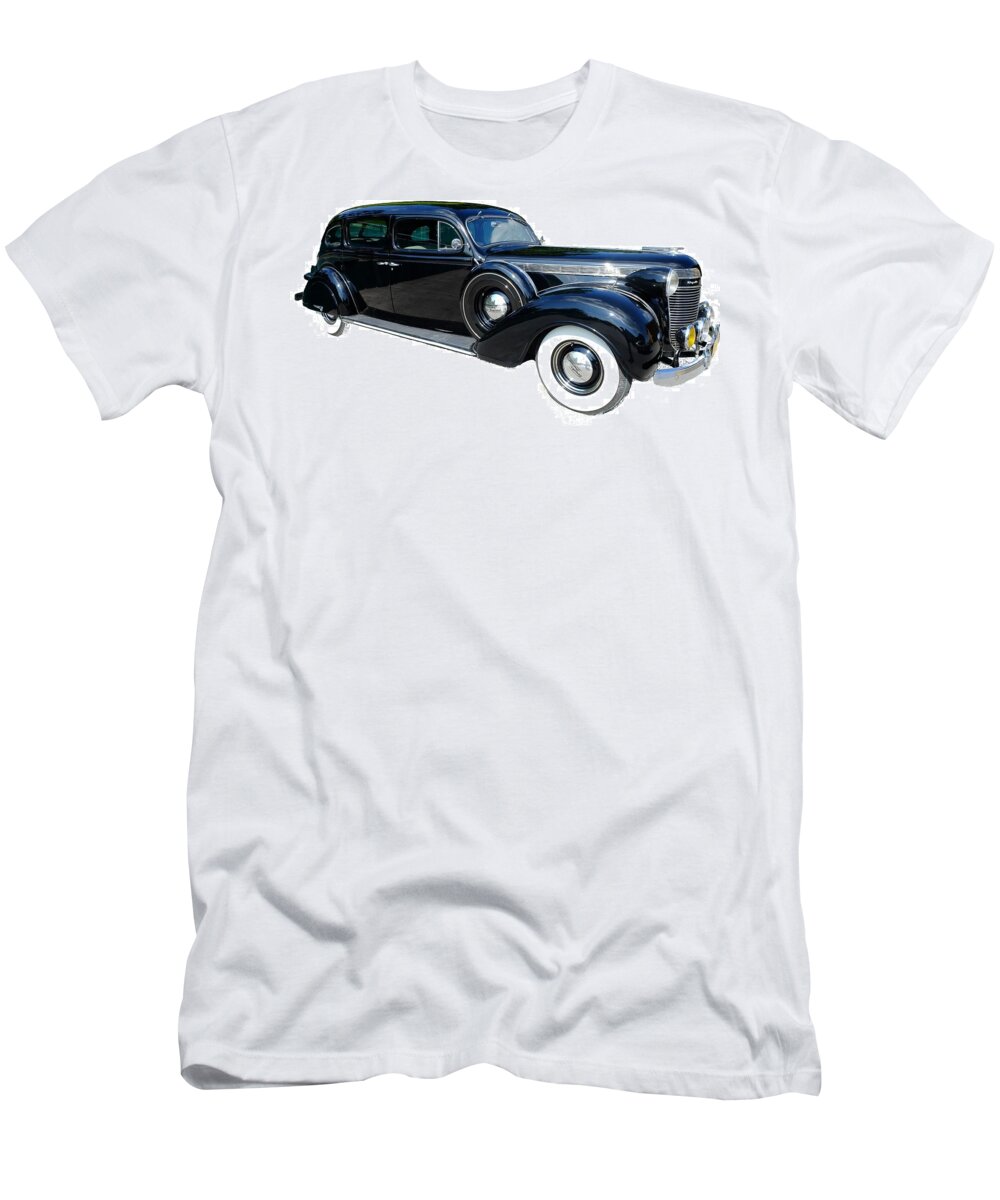 Vintage T-Shirt featuring the photograph 1937 Black Chrysler Imperial by Stacie Siemsen