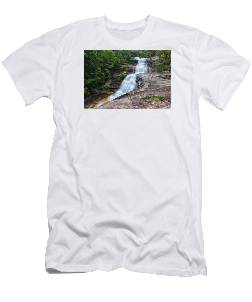 Big Falls T-Shirt featuring the photograph Big Falls - From the Ledge by Chris Berrier