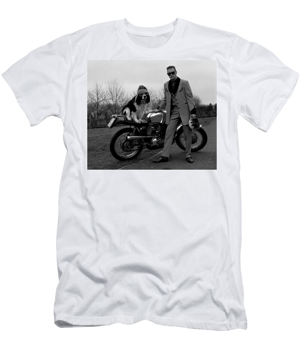 Biker Dog/and Teddy Boy U.k T-Shirt by Bruce Wells Pixels