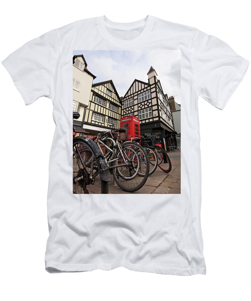 Bicycle T-Shirt featuring the photograph Bikes Galore in Cambridge by Gill Billington