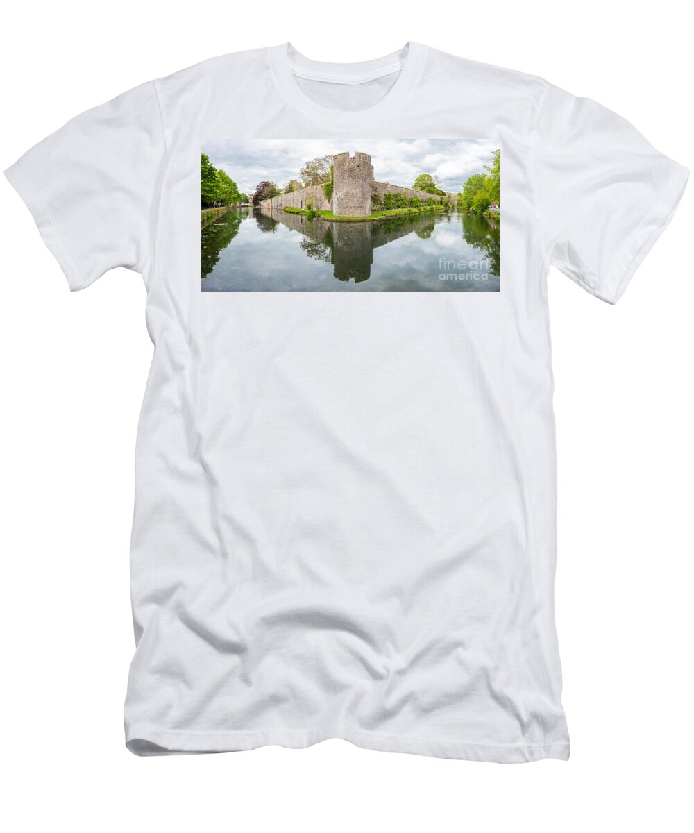Wells T-Shirt featuring the photograph Bishops Palace, Wells by Colin Rayner