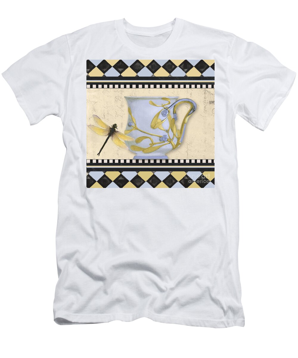 Art Nouveau Coffee Cup T-Shirt featuring the painting Bistro Nouveau II by Mindy Sommers