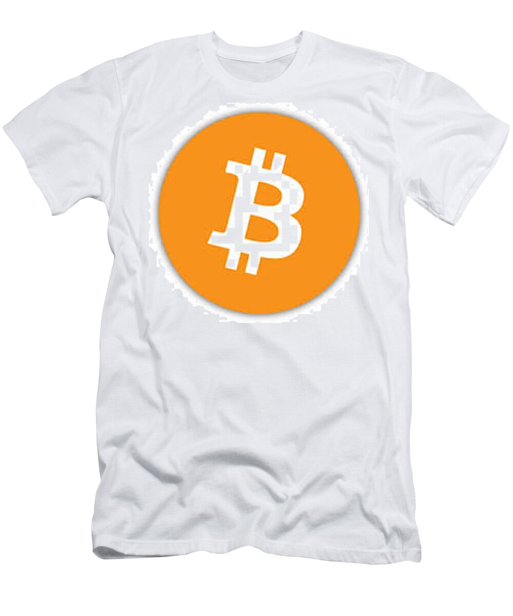 Btc T-Shirt featuring the digital art Bitcoin by Britten Adams