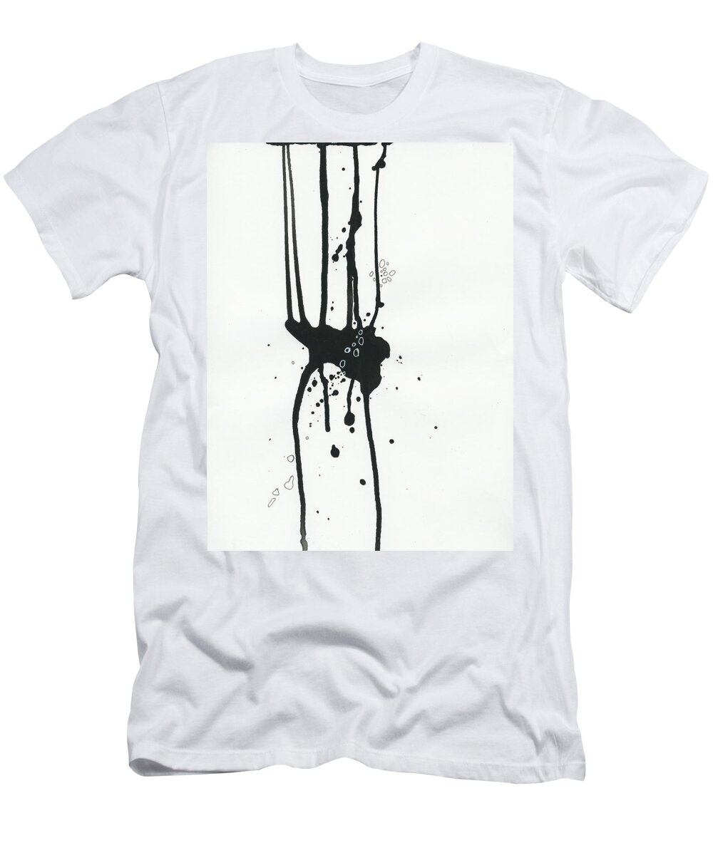 Drawing T-Shirt featuring the painting Black and White # 17 by Jane Davies