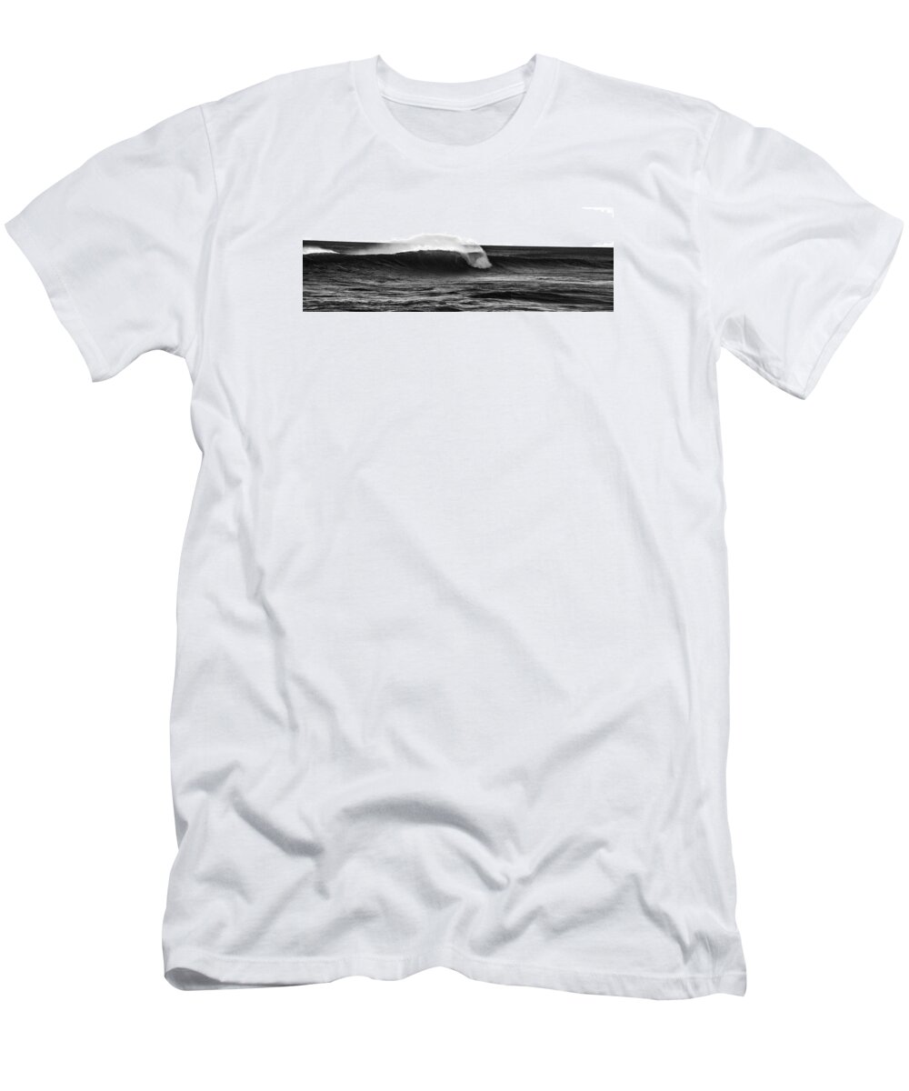 Climate T-Shirt featuring the photograph Black and White Wave by Pelo Blanco Photo