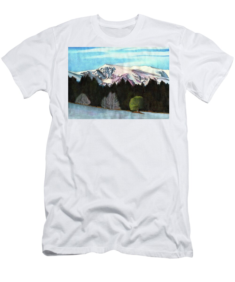 Art T-Shirt featuring the drawing Black Forest by Dan Miller