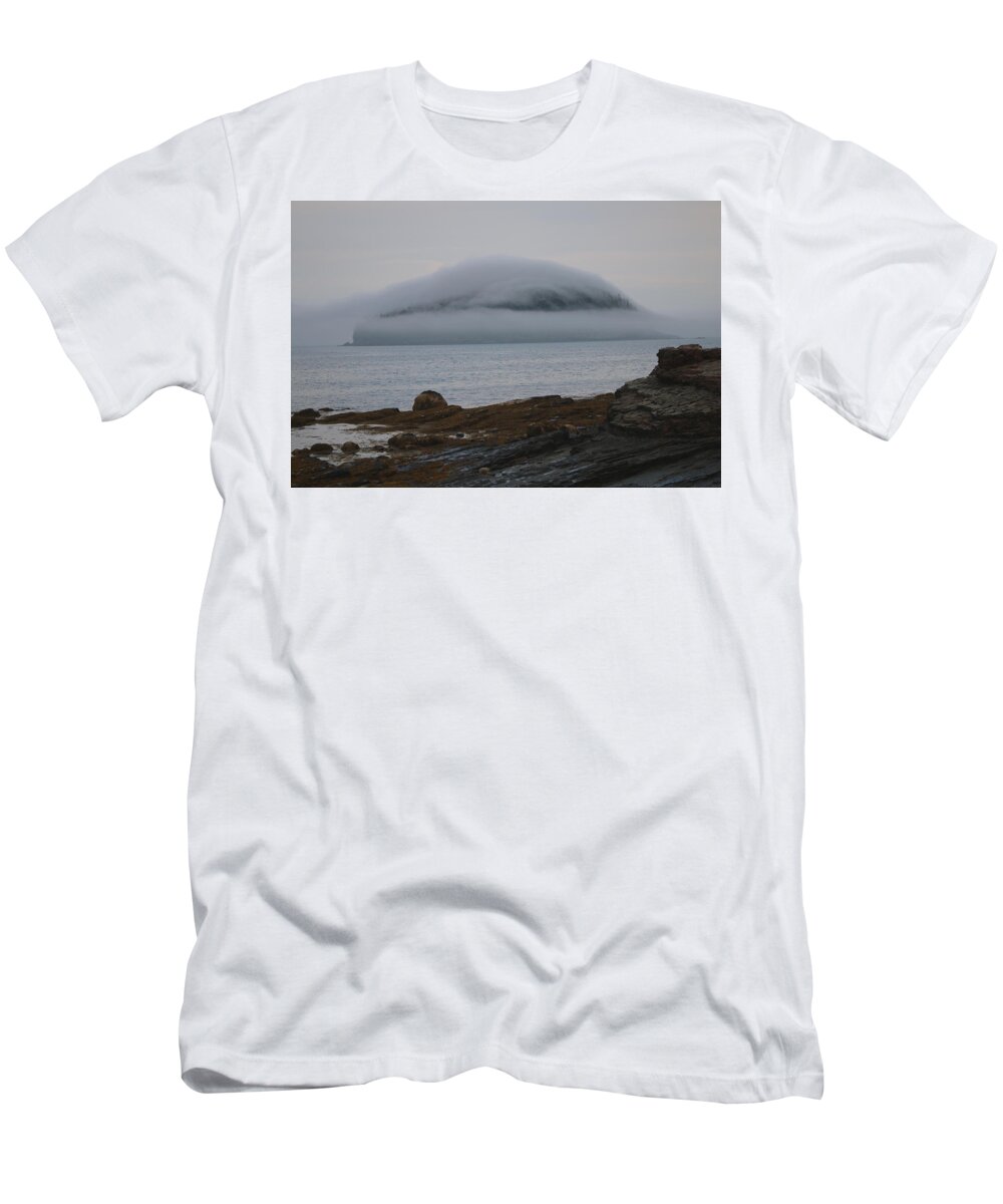 Harbor T-Shirt featuring the photograph Blanket Of Fog by Living Color Photography Lorraine Lynch