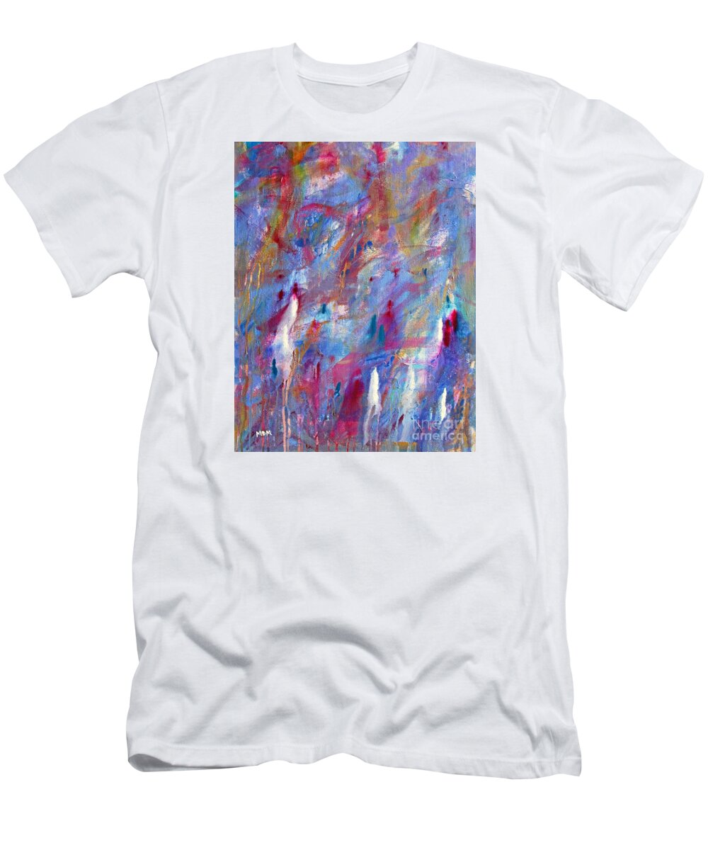 Abstract Art T-Shirt featuring the painting Blessings by Mary Mirabal