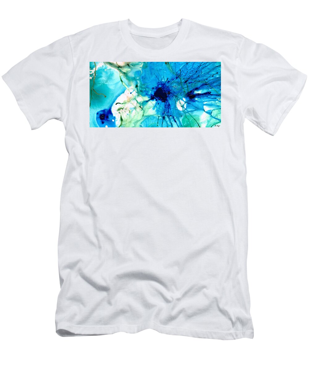 Blue Abstract Art A Calm Energy By Sharon Cummings T Shirt For Sale By Sharon Cummings