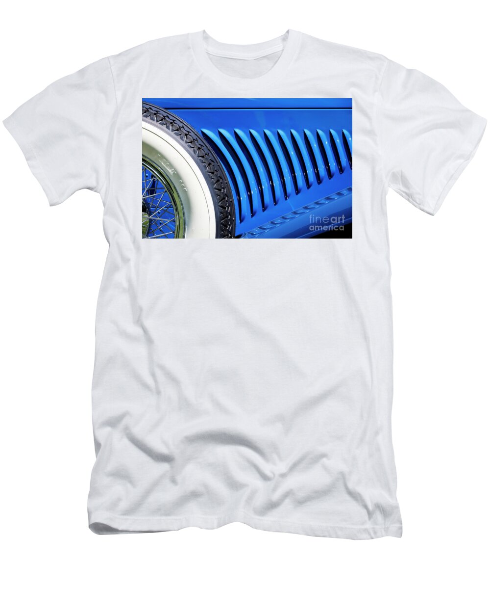 Duesenberg T-Shirt featuring the photograph Blue Duesenberg by Dennis Hedberg