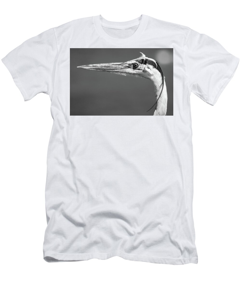 Blue T-Shirt featuring the photograph Blue Heron by David Hart