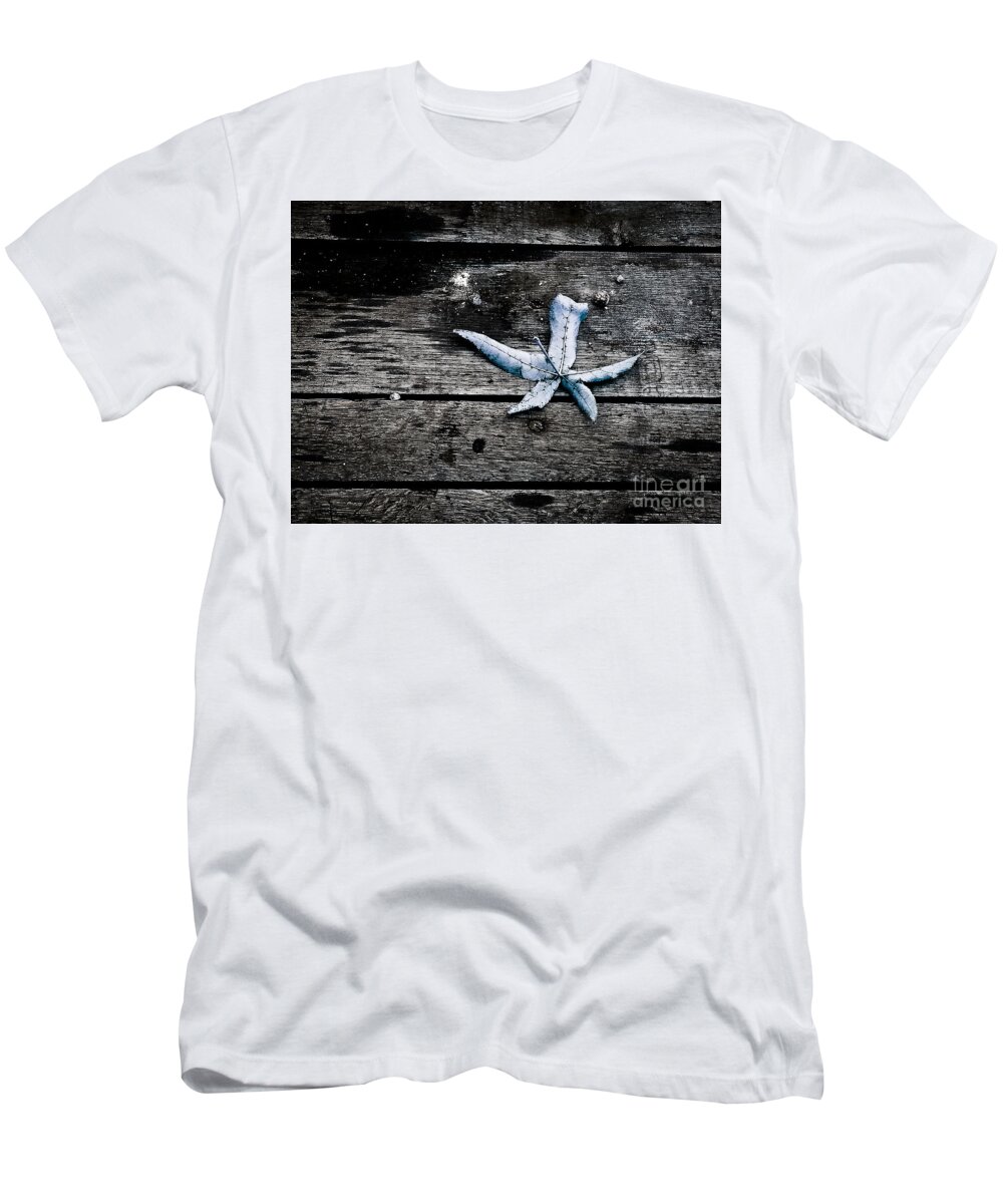 Nature T-Shirt featuring the photograph Blue Leaf by Fei A