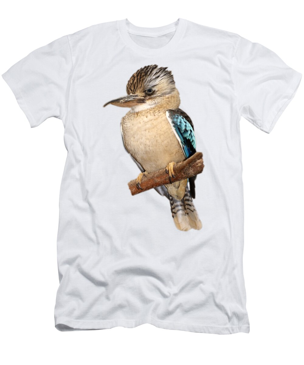 Blue Winged Kookaburra T-Shirt featuring the photograph Blue winged kookaburra by George Atsametakis