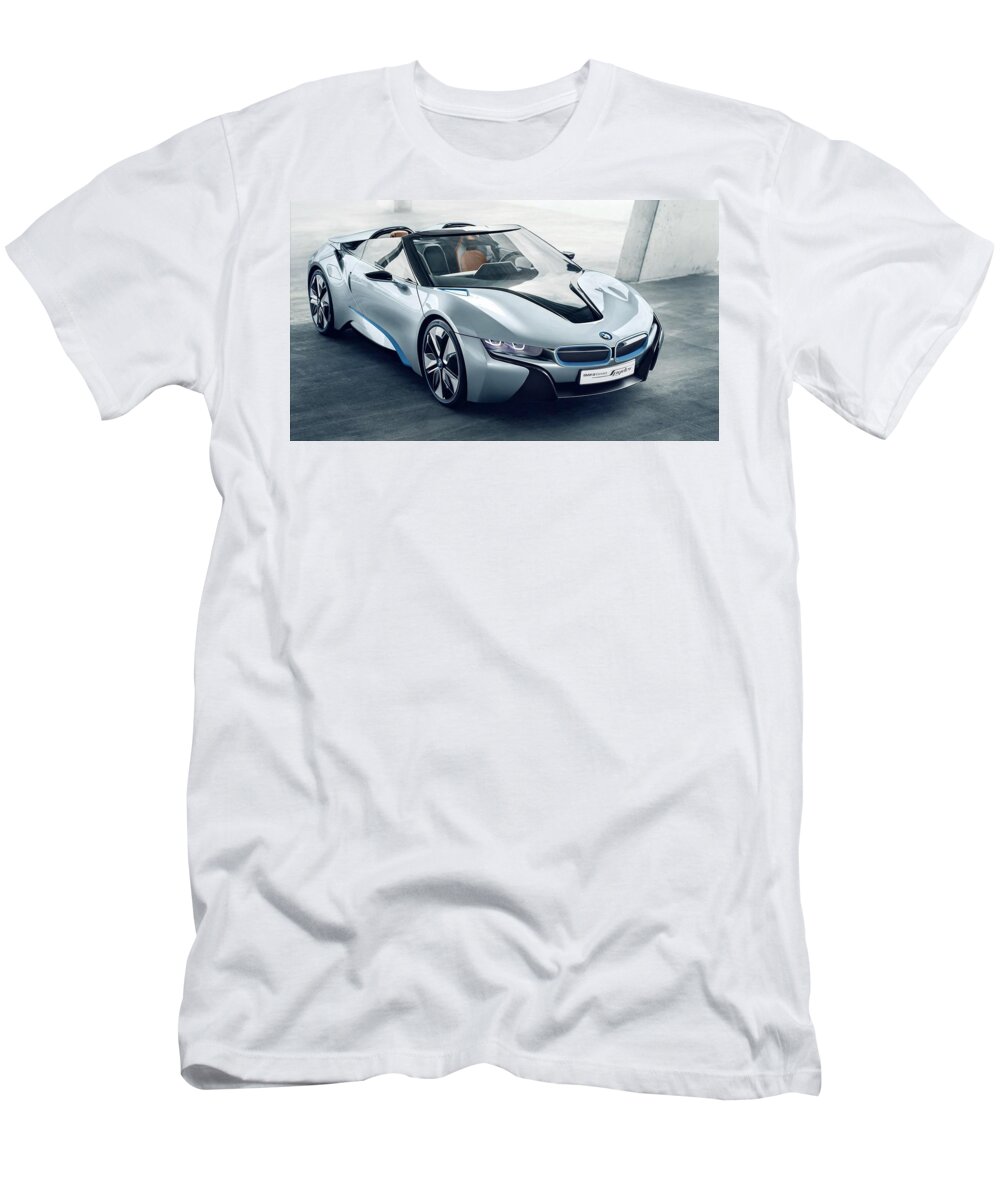 Bmw I8 Concept Spyder T-Shirt featuring the photograph BMW i8 Concept Spyder by Jackie Russo