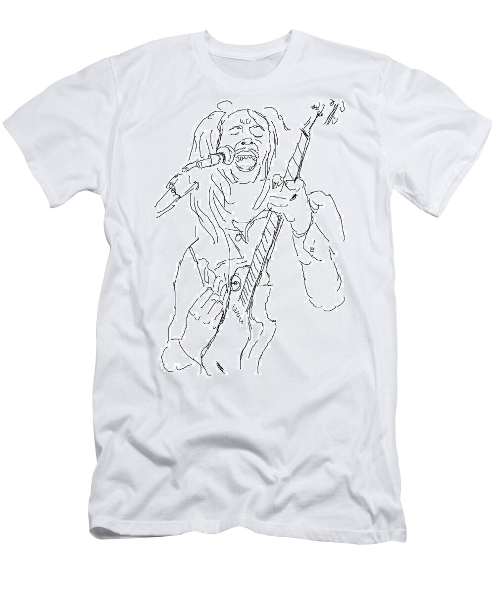 Bob Marley T-Shirt featuring the photograph Bob Marley by Angela Murray