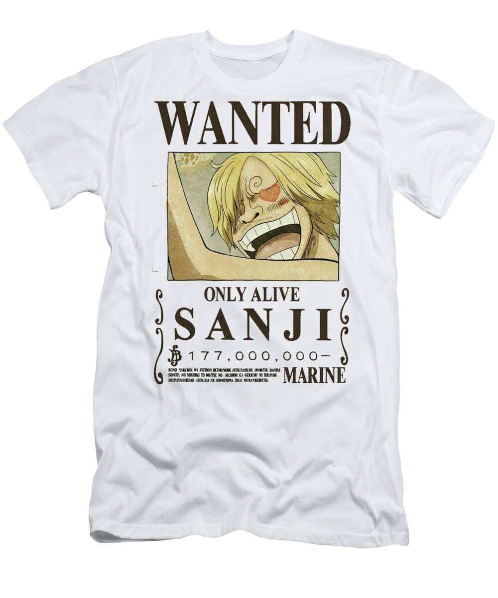 Bounty Sanji Wanted One Piece T Shirt For Sale By Aditya Sena