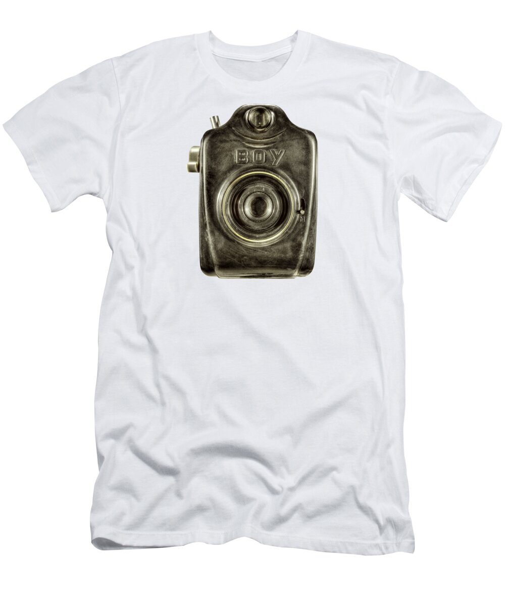 Antique T-Shirt featuring the photograph BOY Camera Front by YoPedro