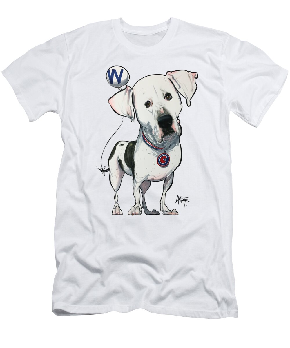 Pet Portrait T-Shirt featuring the drawing Boyd 3377 by Canine Caricatures By John LaFree