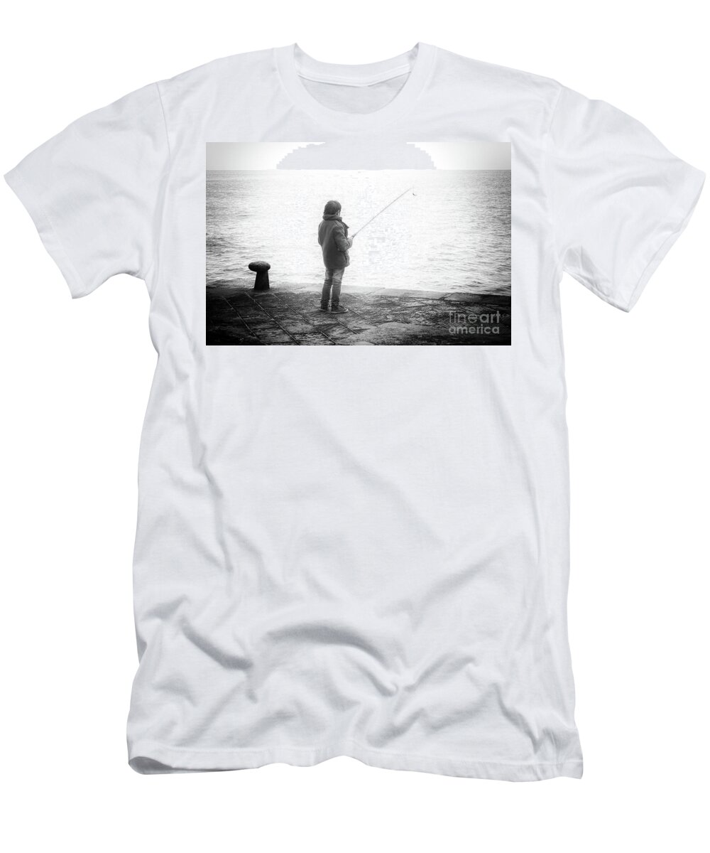 Fishing T-Shirt featuring the photograph Boyhood by Becqi Sherman