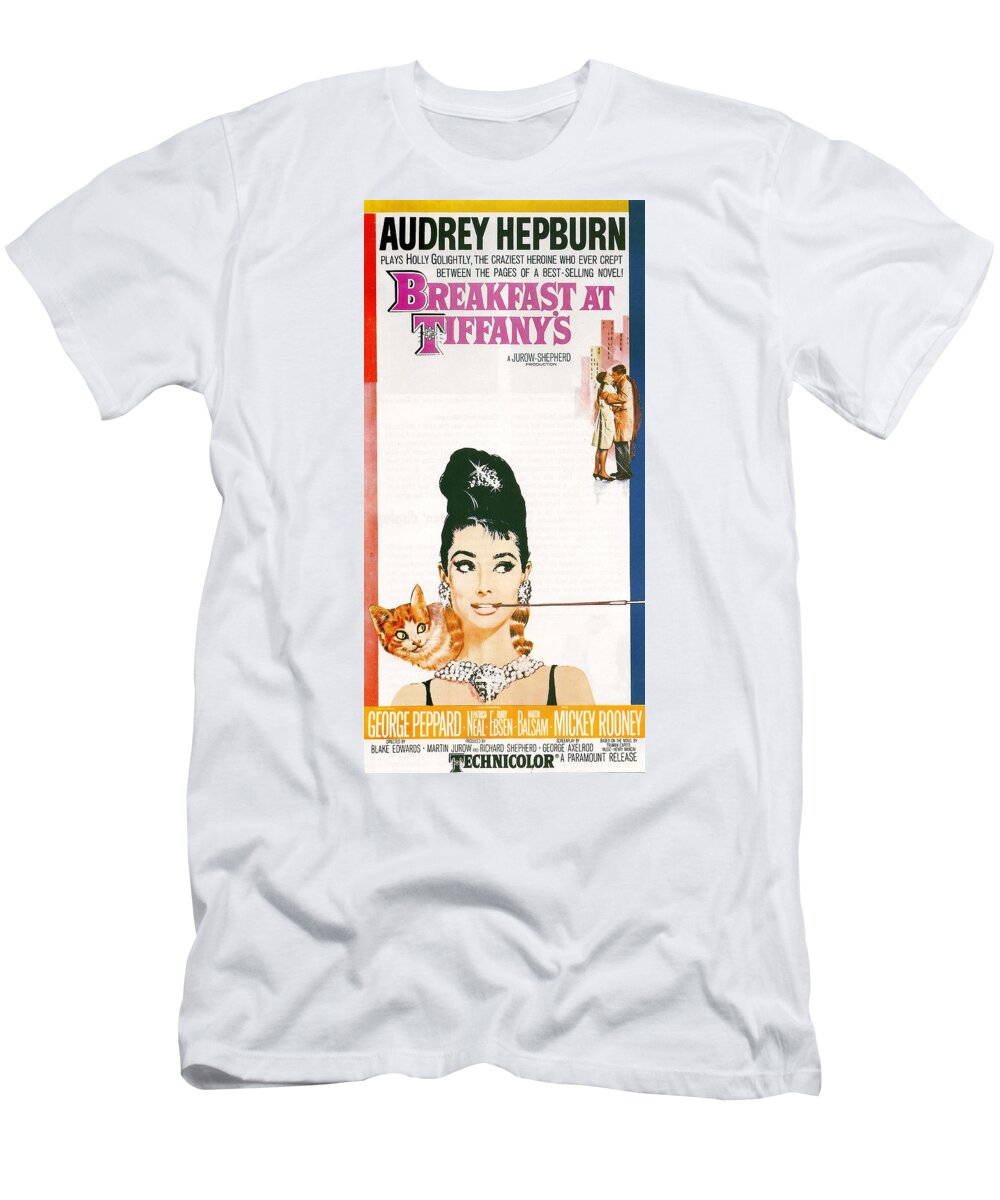 Audrey Hepburn T-Shirt featuring the photograph Breakfast At Tiffany's by Georgia Clare
