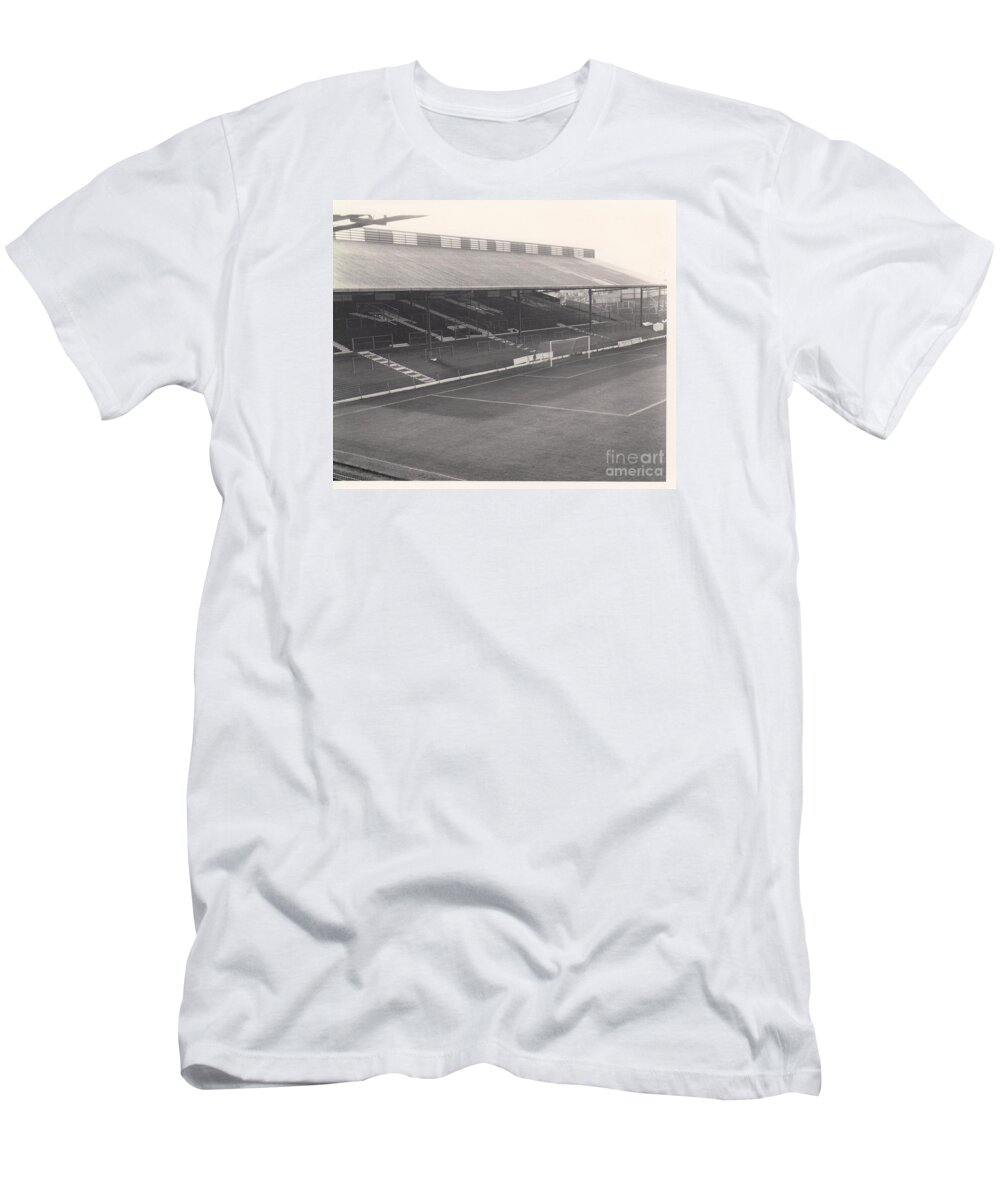  T-Shirt featuring the photograph Brentford - Griffin Park - Royal Oak Stand 1 - September 1968 by Legendary Football Grounds