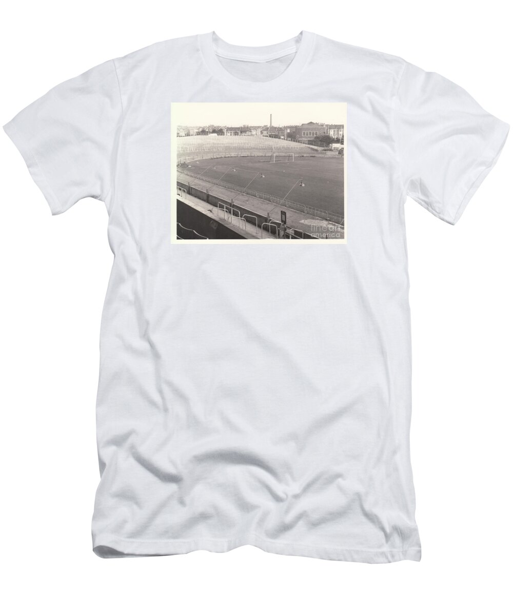  T-Shirt featuring the photograph Bristol Rovers - Eastville Stadium - East End 1 - October 1964 by Legendary Football Grounds