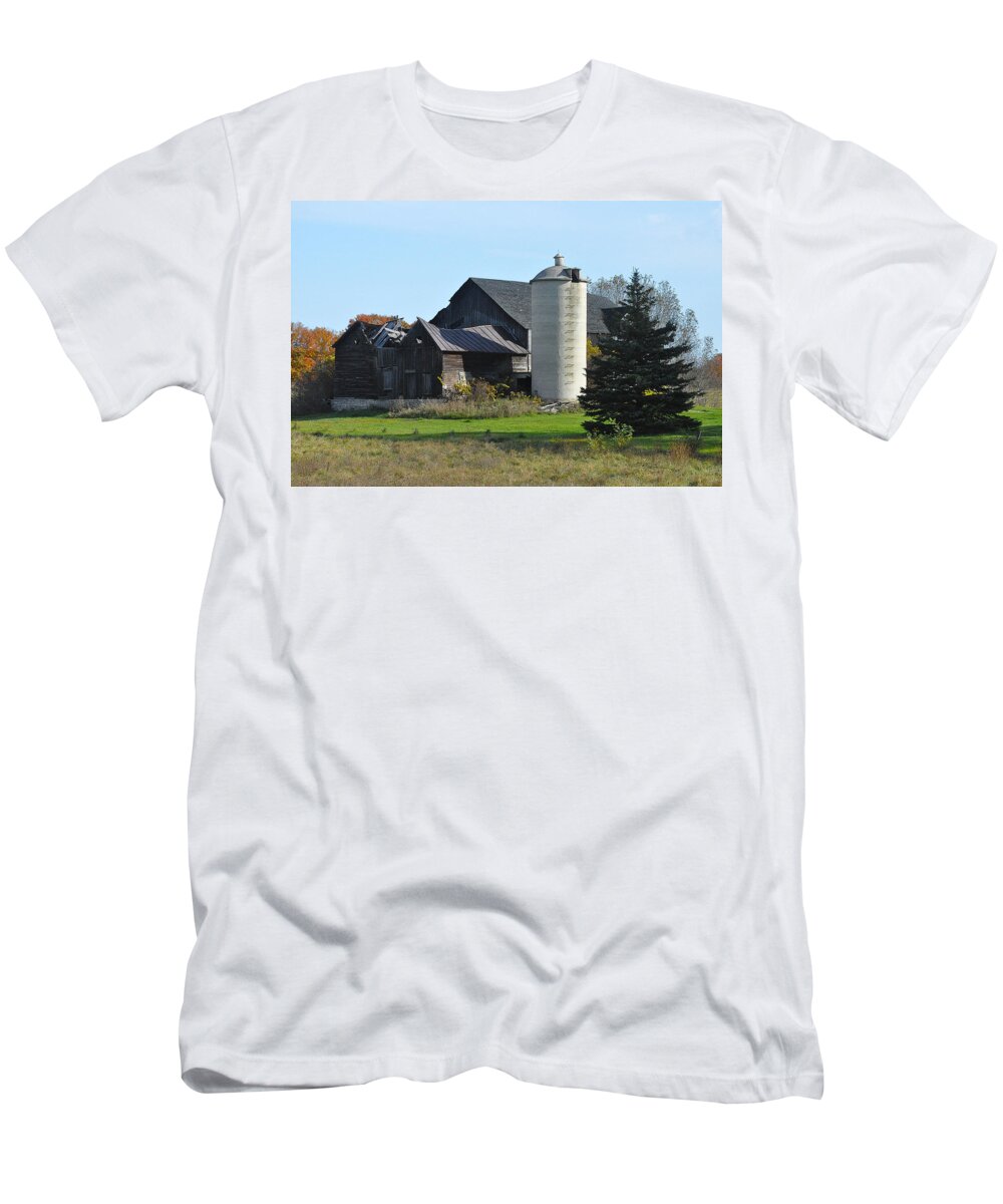 Barn T-Shirt featuring the photograph Broke by Tim Nyberg