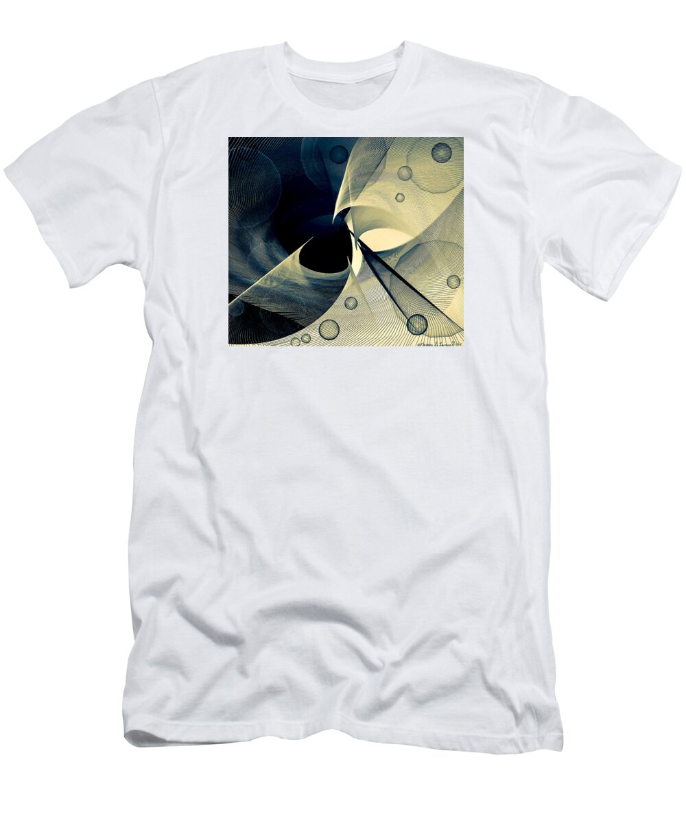 Vector T-Shirt featuring the digital art Bubble Hurricane by ThomasE Jensen