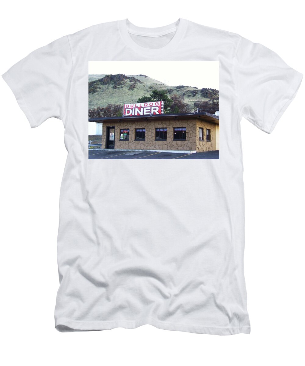Restaurants T-Shirt featuring the photograph Bulldog Diner by Julie Rauscher
