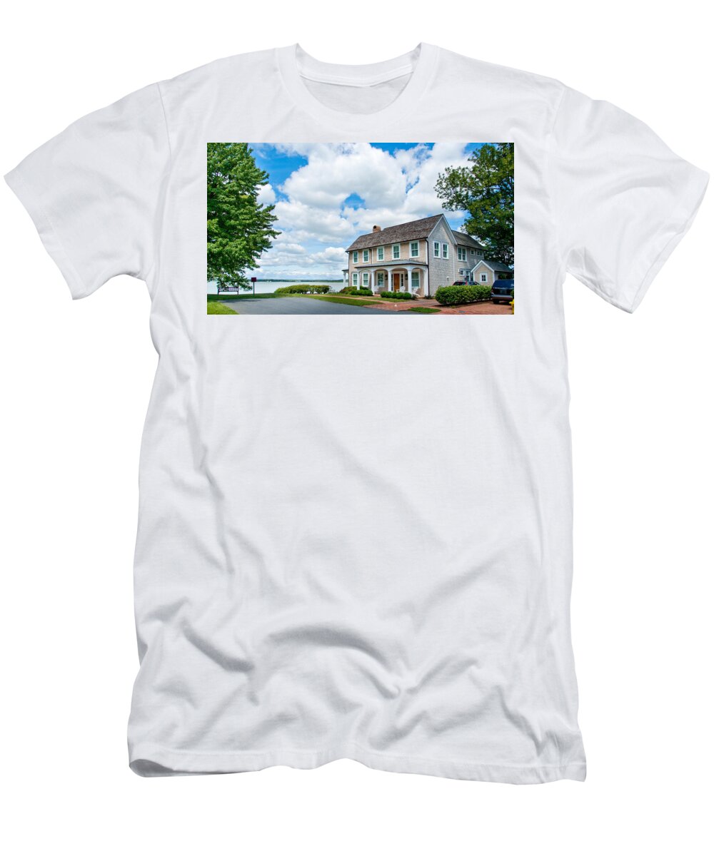 Landscape T-Shirt featuring the photograph By the Water in Oxford MD by Charles Kraus