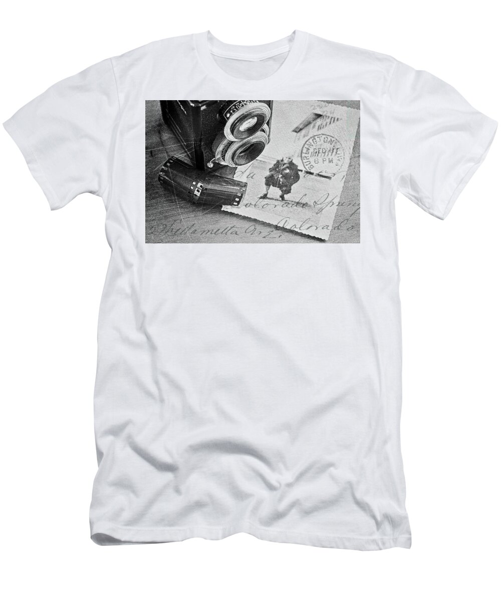 Still Life T-Shirt featuring the digital art Bygone Memories by Patrice Zinck