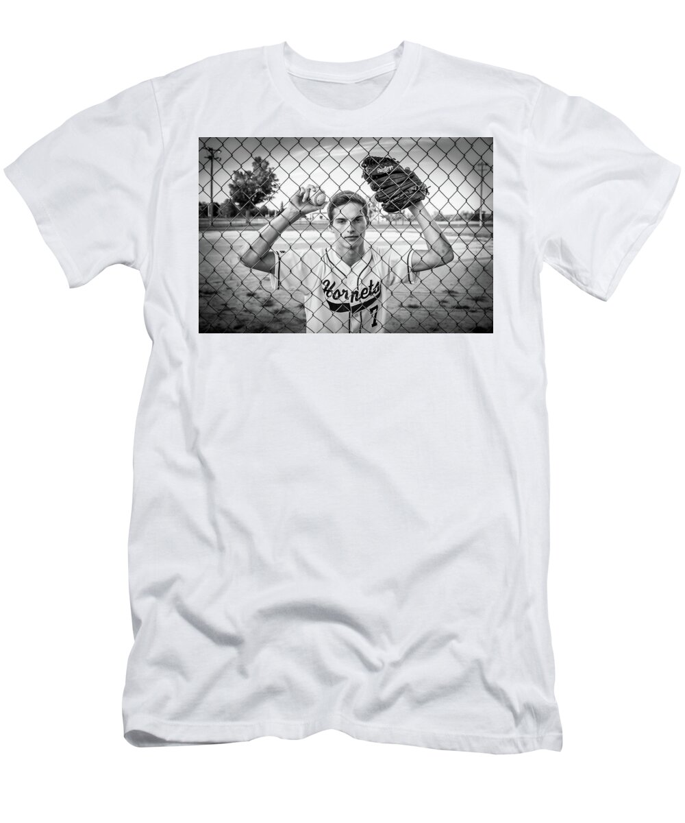 Bill Pevlor T-Shirt featuring the photograph Caged Competitor by Bill Pevlor