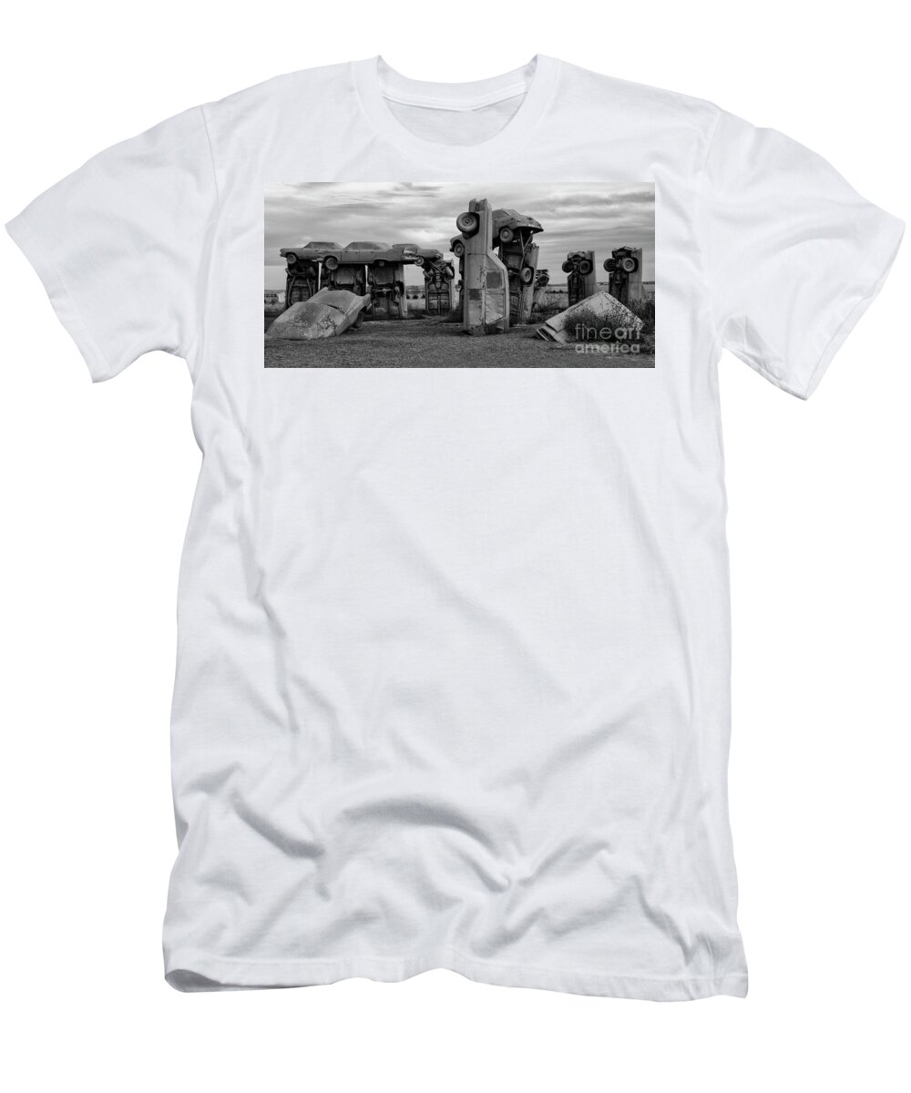 Carhenge T-Shirt featuring the photograph Carhenge Nebraska 17 by Bob Christopher