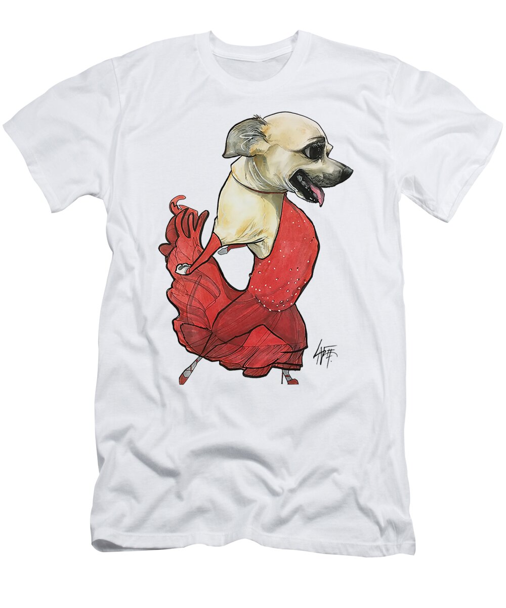Chihuahua T-Shirt featuring the drawing Carrion by Canine Caricatures By John LaFree