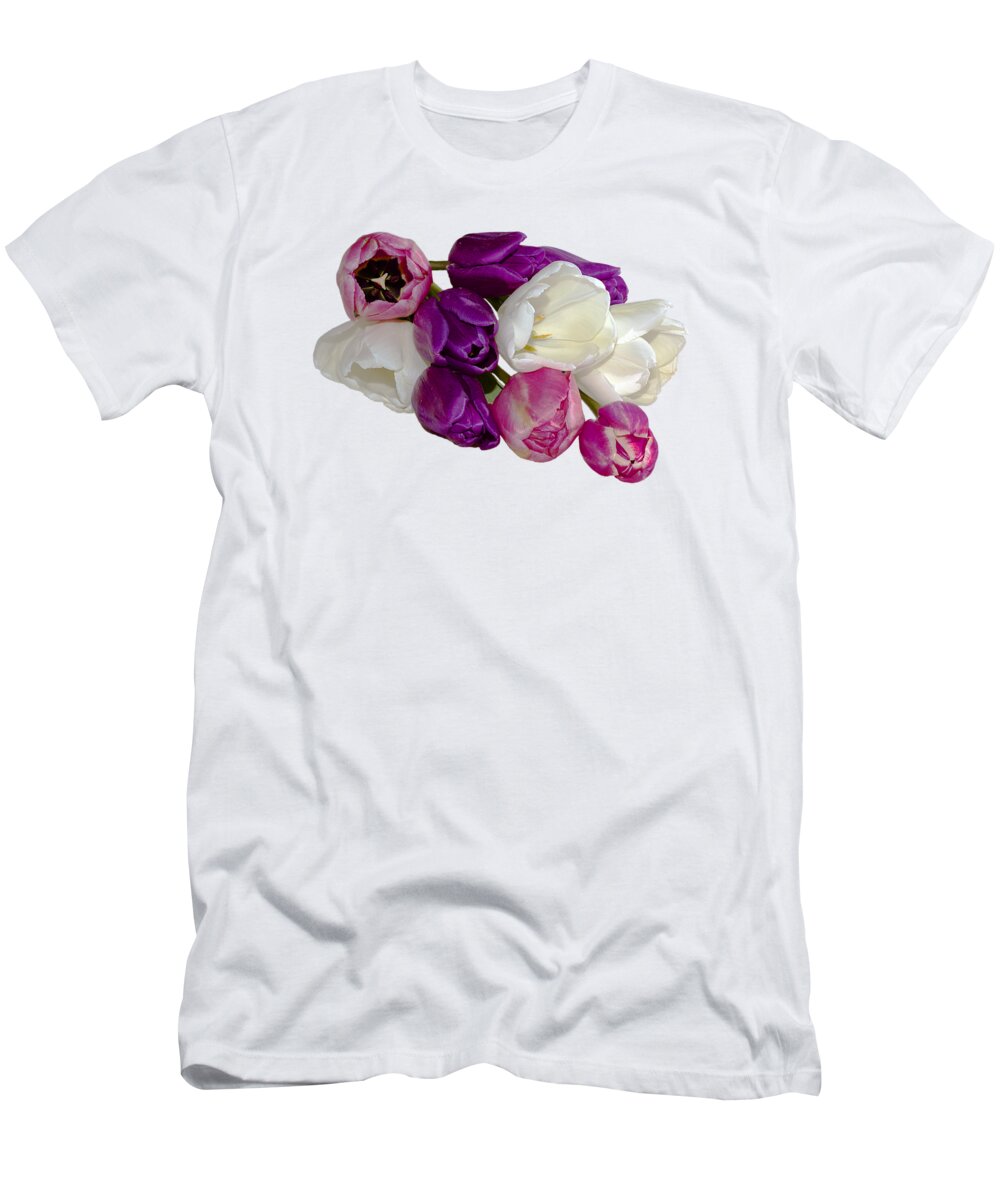 Tulips Tulip T-Shirt featuring the photograph Cascading Tulips by Phyllis Denton