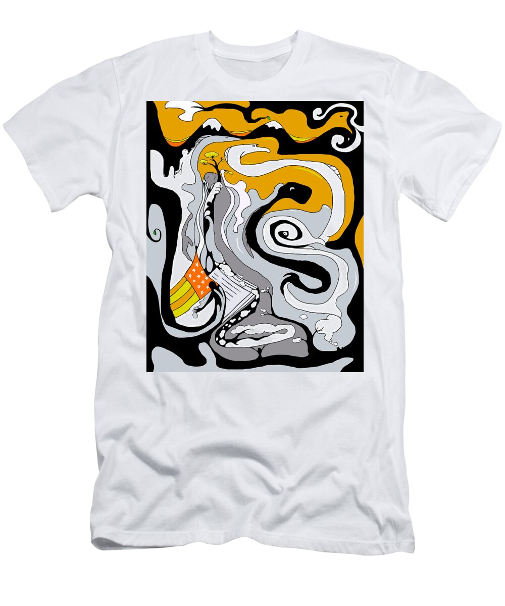 Dawn T-Shirt featuring the drawing Catalyst by Craig Tilley