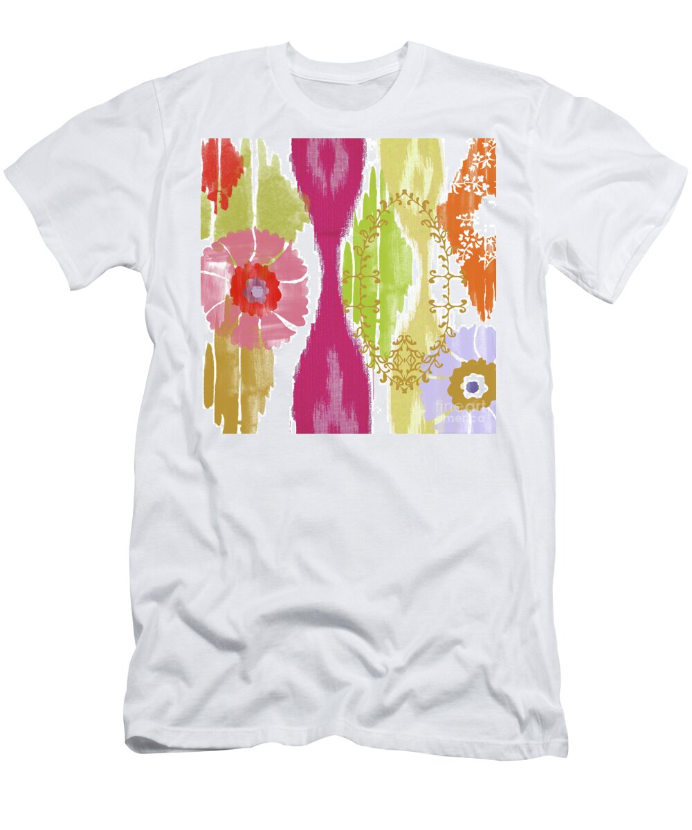 Ikat T-Shirt featuring the painting Chanda II by Mindy Sommers