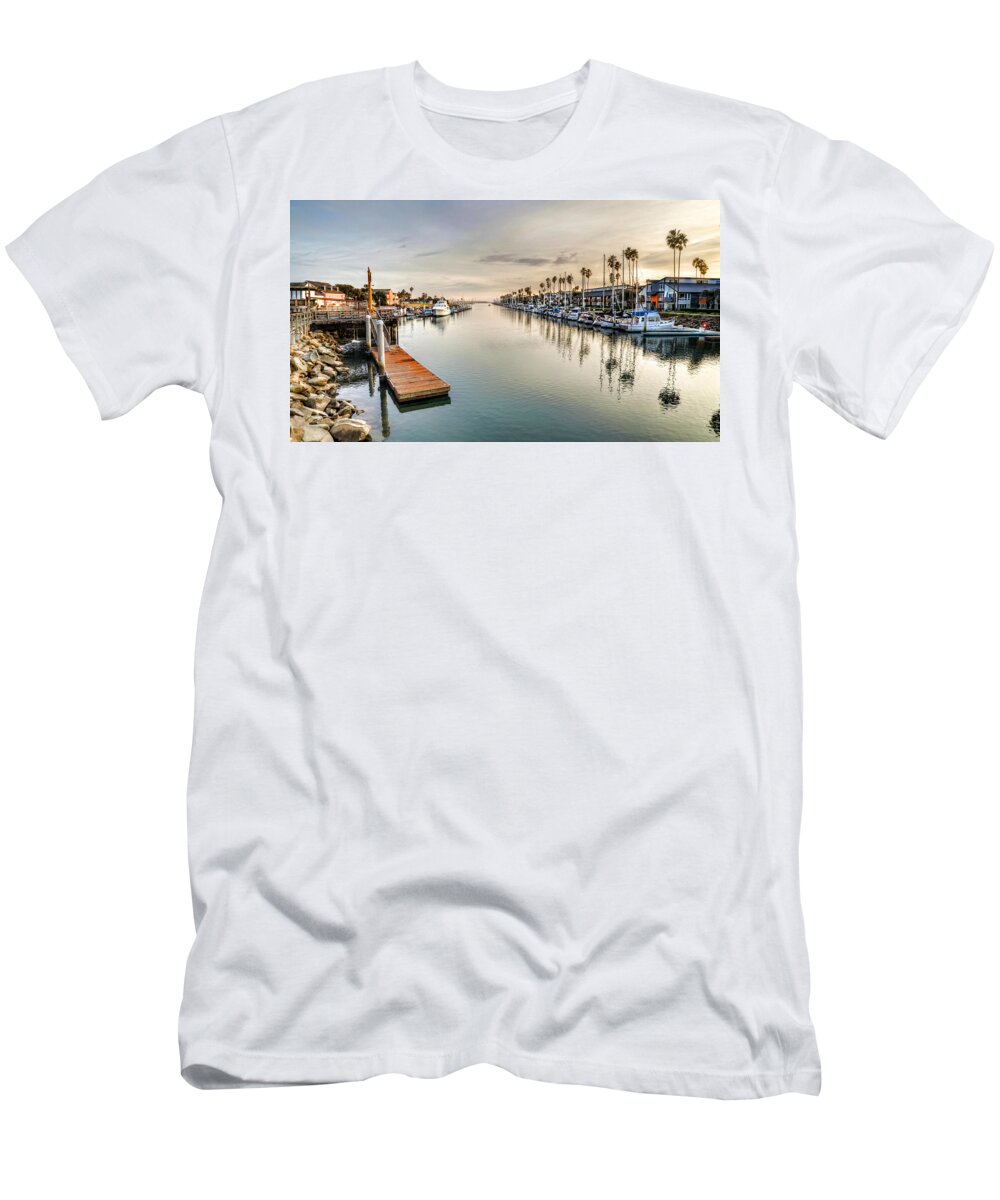  T-Shirt featuring the photograph Channel Island Marina by Wendell Ward