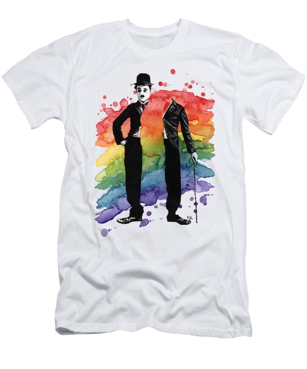 Chaplin T-Shirt featuring the painting Chaplin by Kelly King