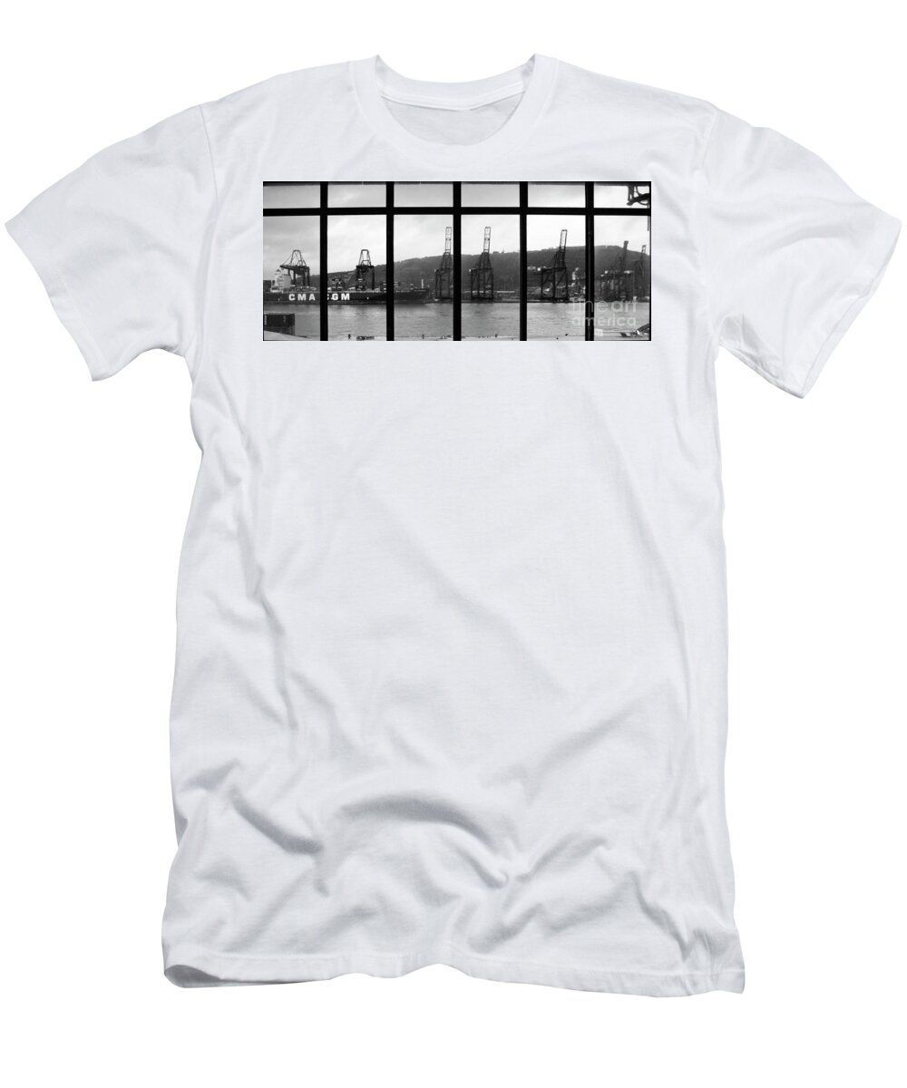 Charging T-Shirt featuring the photograph Charging dock of Barcelona by Agusti Pardo Rossello