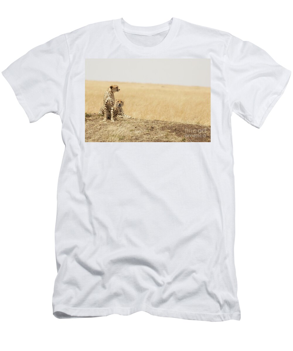 Africa T-Shirt featuring the photograph Cheetah pair in the Masai Mara by Jane Rix