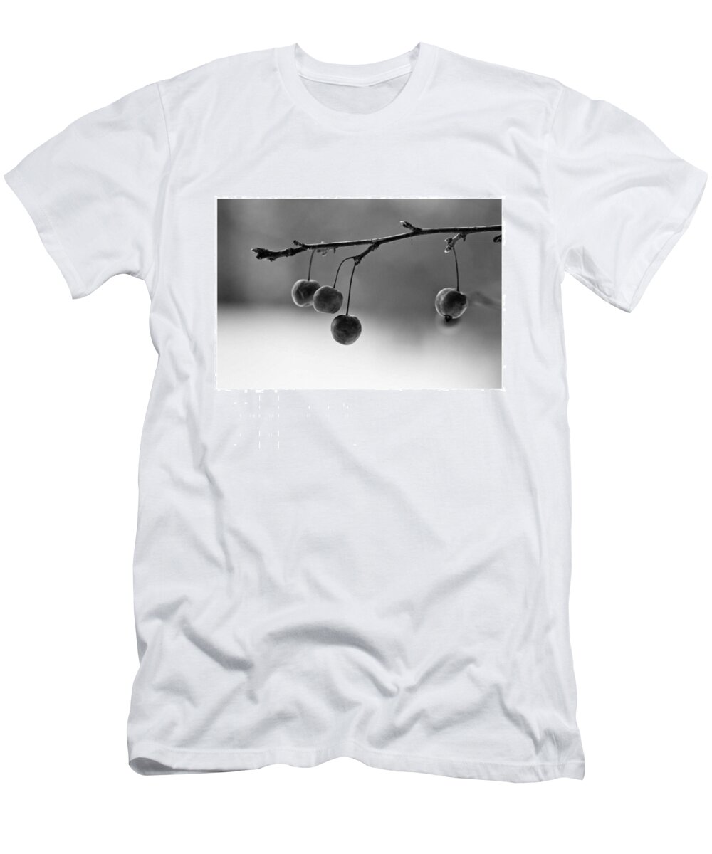 Monochrome T-Shirt featuring the photograph Cherries

#monochrome #blackandwhite by Mandy Tabatt