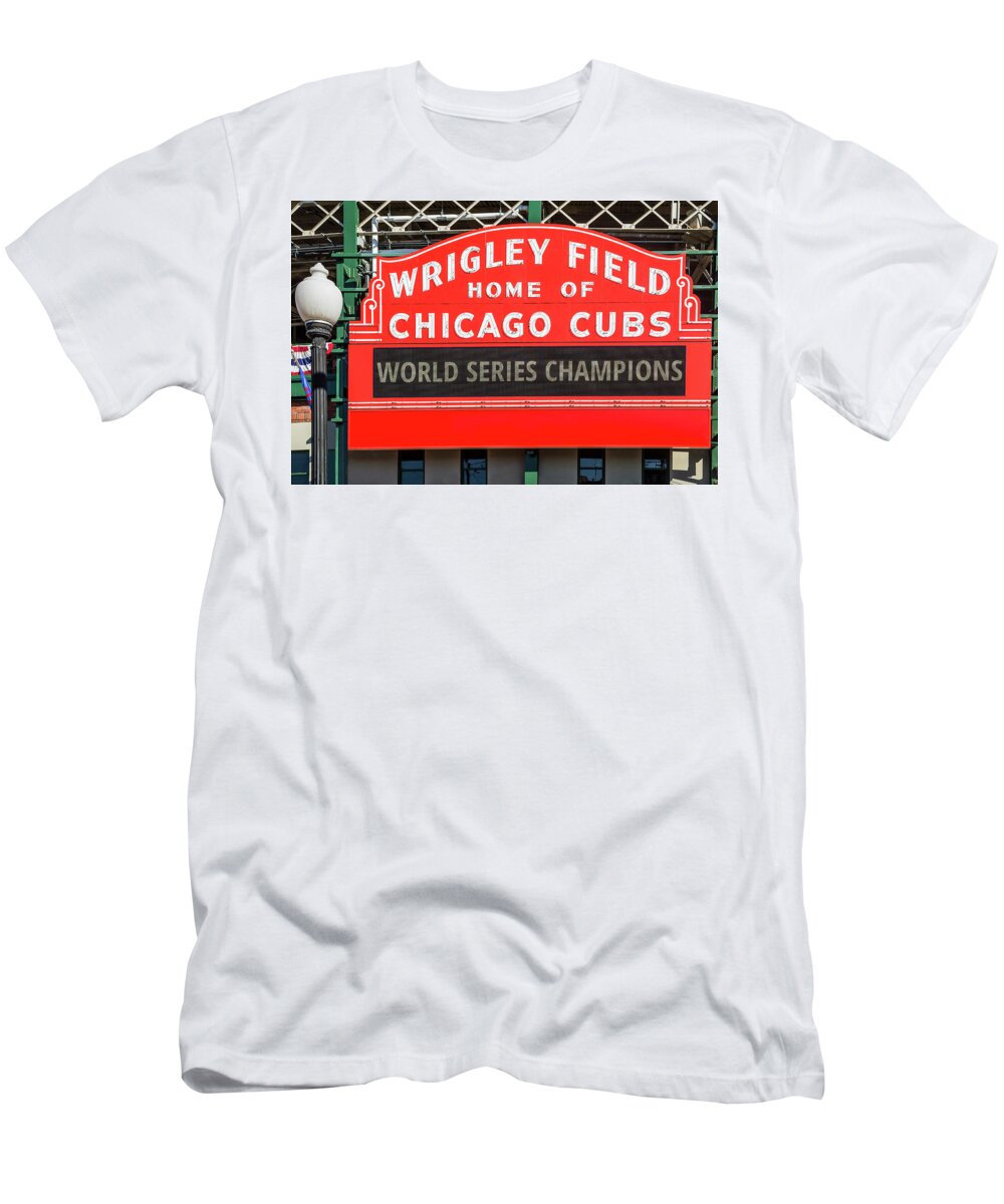 Chicago Cubs World Series Champions T-Shirt by Lindley Johnson - Pixels