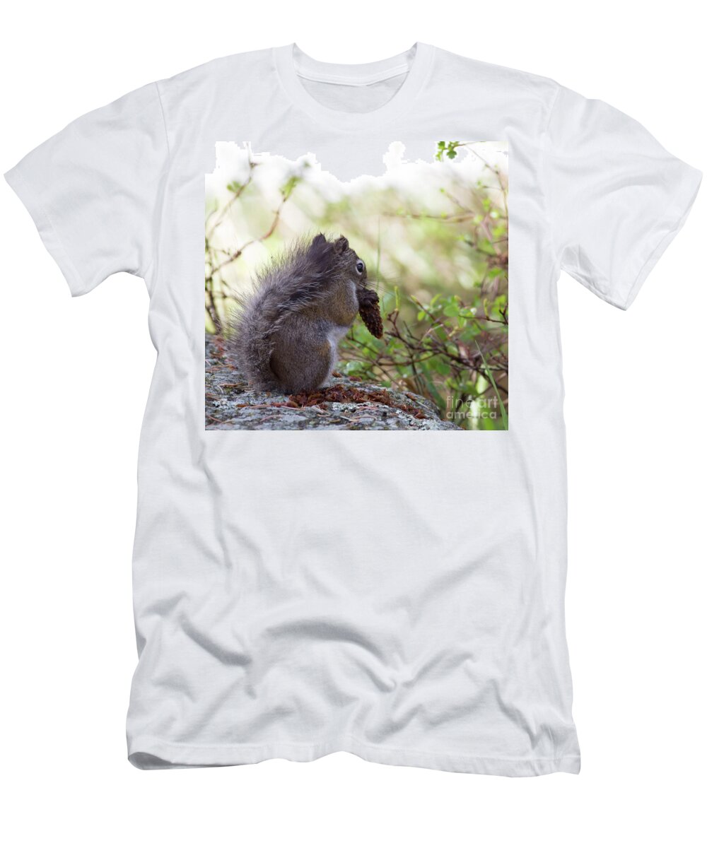 Chickaree T-Shirt featuring the photograph Chickaree by Natural Focal Point Photography