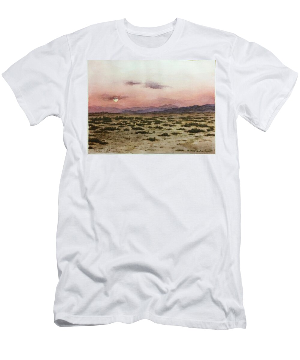 Watercolor T-Shirt featuring the painting Chile Desert by Carola Moreno