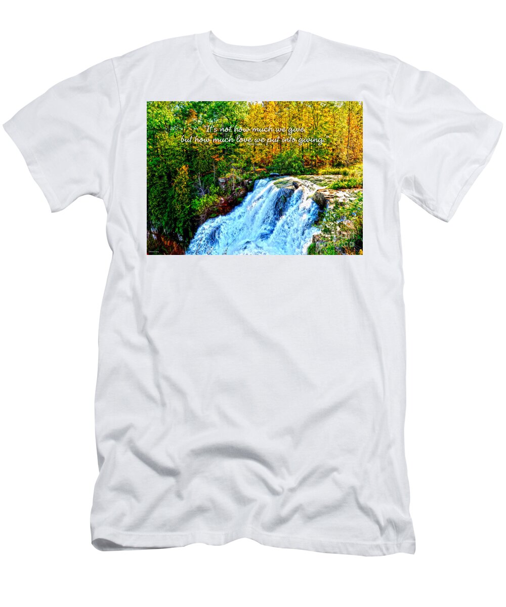 Diane Berry T-Shirt featuring the photograph Chittenango Falls, NY Mother Teresa by Diane E Berry