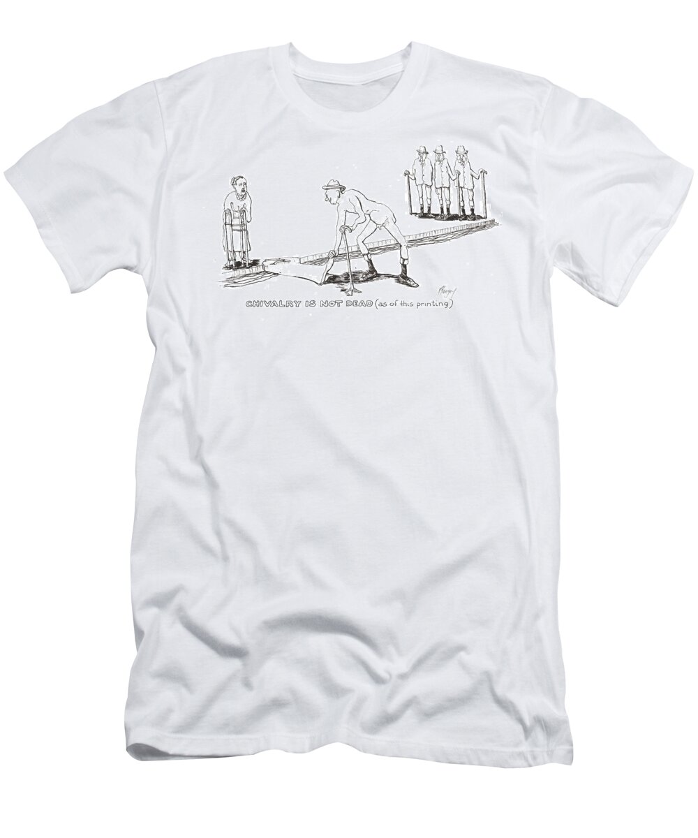 Chivalry T-Shirt featuring the drawing Chivalry by R Allen Swezey