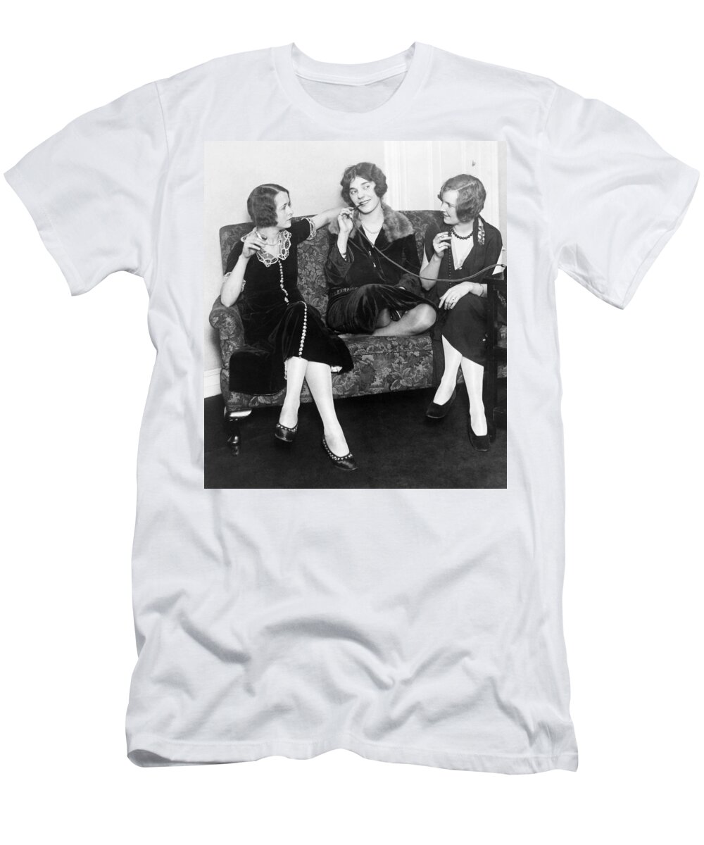 1924 T-Shirt featuring the photograph Cigarette Smoking, 1924 by Granger